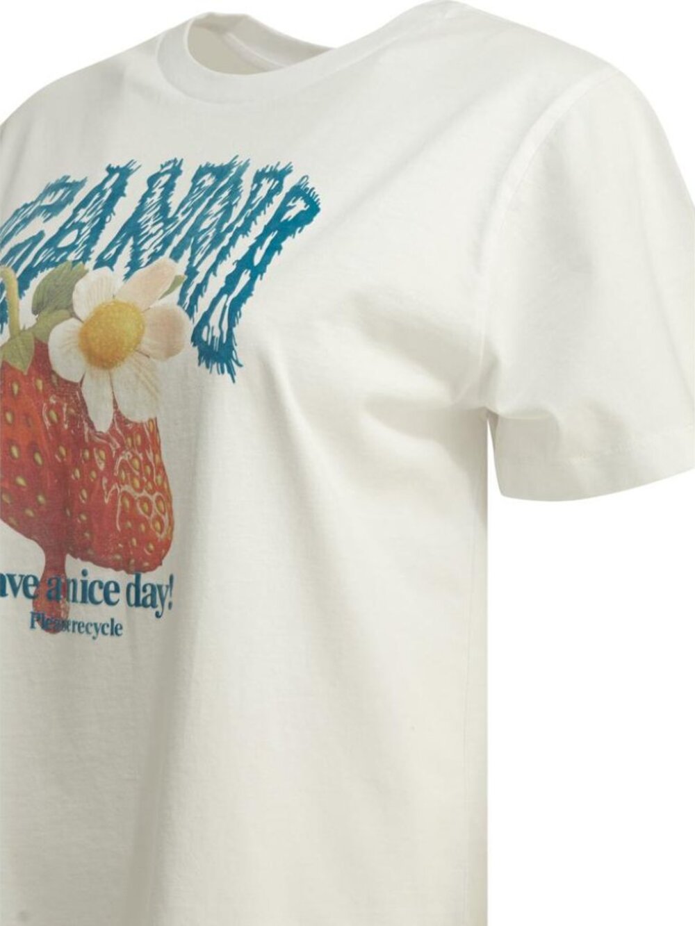 Ganni Strawberry Crew-Neck T-Shirt Tag Size L Women - Picture 4 of 4